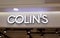 MINSK, BELARUS 4.11.2019: Trade sign COLINS with a logo for the sale of stylish and fashionable clothes, brand