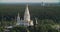 Minsk, Belarus. Aerial View On All Saints Church Timelapse. Summer Cityscape Time Lapse. Memorial Church In Memory Of