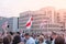 Minsk, Belarus, August 18, 2020: Protests against results of president elections in Belarus. Crowd of people on peaceful meeting