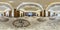MINSK, BELARUS - AUGUST, 2017: full panorama 360 angle view seamless inside interior of large banquet hall in modern hotel in