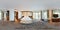 MINSK, BELARUS - AUGUST, 2017: full seamless spherical 360 degrees angle view panorama view in bedroom loft room in luxury elite