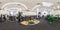 MINSK, BELARUS - DECEMBER 13, 2016: Panorama in interior shop of sports power simulators. Full spherical 360 by 180 degrees