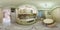 MINSK, BELARUS - FEBRUARY 26, 2014: Panorama in interior stylish kitchen in modern flat in olive color. Full 360 degree seamless