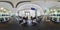 MINSK, BELARUS - JANUARY, 2017: Full spherical panorama 360 angle view Inside of interior of big stylish fitness club with sport
