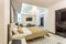MINSK, BELARUS - January, 2019: luxure hall interior loft flat apartments