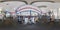 MINSK, BELARUS - JULY, 2017: full seamless panorama 360 by 180 angle view in interior of big stylish fitness club with sports