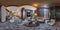 MINSK, BELARUS - JULY, 2017: full seamless panorama 360 by 180 angle view in interior of luxury guest relax waiting room in elite