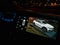 Minsk, Belarus-March 2022: Glowing dashboard of a Geely Tugella car. Night photo in the dark