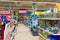 Minsk, Belarus - March 26, 2018: Interior of toys section in the children`s shop