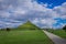 MINSK, BELARUS - MAY 01, 2018: Gorgeous outdoor view of the architectural and sculptural complex with the stela Minsk