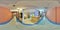 MINSK, BELARUS -  May 2017:  empty corridor near reception beauty center. full seamless spherical hdri panorama 360 degrees in