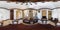 MINSK, BELARUS - MAY, 2020: Full spherical seamless hdri panorama 360 degrees angle view in biedermeier interior of guest room in