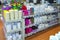 MINSK, BELARUS - November 23, 2019: Flowerpots - Flower pots on the shelf in hardware store.