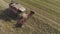 Minsk, Belarus, September 10, 2020: Combine harvester cuts crops during the day