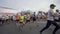 MINSK, BELARUS- SEPTEMBER 15, 2019: Mass start of runners at the 2019 Marathon in the city of Minsk