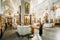 Minsk, Belarus. Woman parishioner praying in Cathedral Of Holy Spirit In Minsk. Main Orthodox Church Of Belarus And