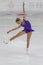 Minsk, Belarus â€“October 17, 2019: Figure Skater Maryna Zhdanovich from Ukraine Performs Junior Ladies Free Skating Program on