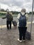 MINSK, MINSK, BELARUS 7 JULY 2019, An elderly woman returns from her summer house. Behind them they have heavy backpacks, in the