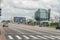 Minsk, September 5, 2020, BELARUS. Independence Avenue, panarama with the National Library