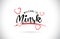 Minsk Welcome To Word Text with Handwritten Font and Red Love He