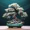 Mint Bonsai Tree With Detailed Petals