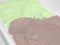 Mint chocolate ice cream, soft faded tone background