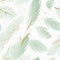 Mint and Gold Feathers Wallpaper Pastel Seamless Pattern