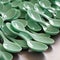 Mint Green Delight: Glossy Plastic Spoons in Perfect Harmony