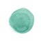 Mint green watercolor circle isolated on white. Abstract round background. Watercolour stains texture. Space for your