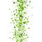 Mint Greens Fly Vector Banner. Organic Leaves