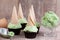 Mint ice cream style cupcakes