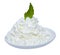 Mint Leaf in Whipped Cream