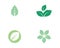 Mint leaves flat vector icon