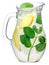 Mint lemon detox water pitcher