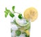 Mint and lemon soda drink