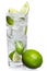 Mint, lime ice vodka