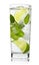 Mint, lime ice vodka