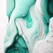 mint marble background. Generative ai