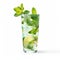 Mint Mojito Cocktail Mockup On White Background