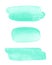 Mint neon green watercolor oval brush strokes, smudges