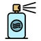 Mint spray deodorant icon color outline vector