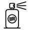 Mint spray deodorant icon, outline style