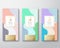 Mint, Vanilla and Anise Chocolate Labels Set. Abstract Vector Packaging Design Layout with Soft Realistic Shadows