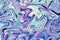 Mint violet blue digital marbling. Abstract marbled backdrop. Holographic abstract pattern.