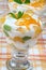 Mint yogurt with oranges