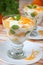 Mint yogurt with oranges