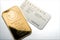 Minted gold bar weighing 50 grams with certificate