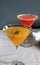 Minted mango and flavorful watermelon martinis