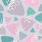 Minty green and pinkish simple elements geometric background.