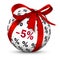 Minus 5 Five Percent! Sphere Present - Discount -5%